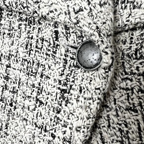 Coldwater Creek Cotton Blend Blazer Ivory Black Women’s 18 Tweed - Picture 2 of 9